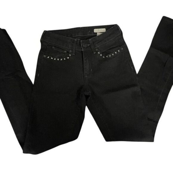 H&M STUDDED SKINNY LEG DENIM JEAN - Picture 1 of 6